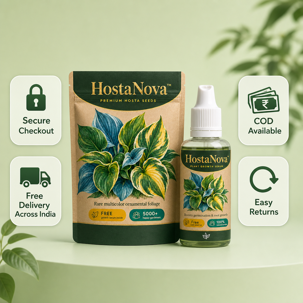 HostaNova Seed Kit clean modern product packaging