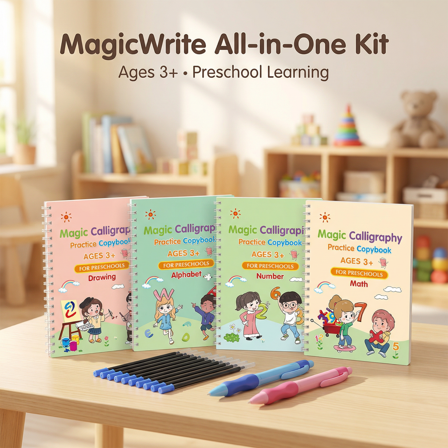 MagicWrite All-in-One Kit (4 Books + 10 Refills)