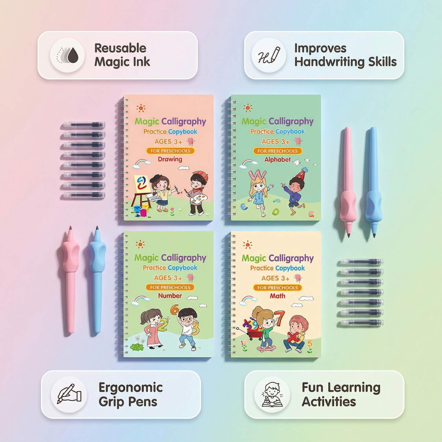 MagicWrite All-in-One Kit (4 Books + 10 Refills)